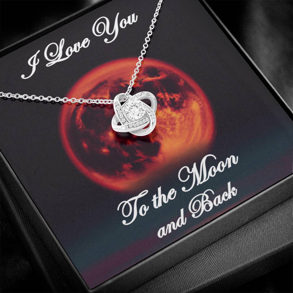 I Love You to the Moon and Back - Love Knot Necklace